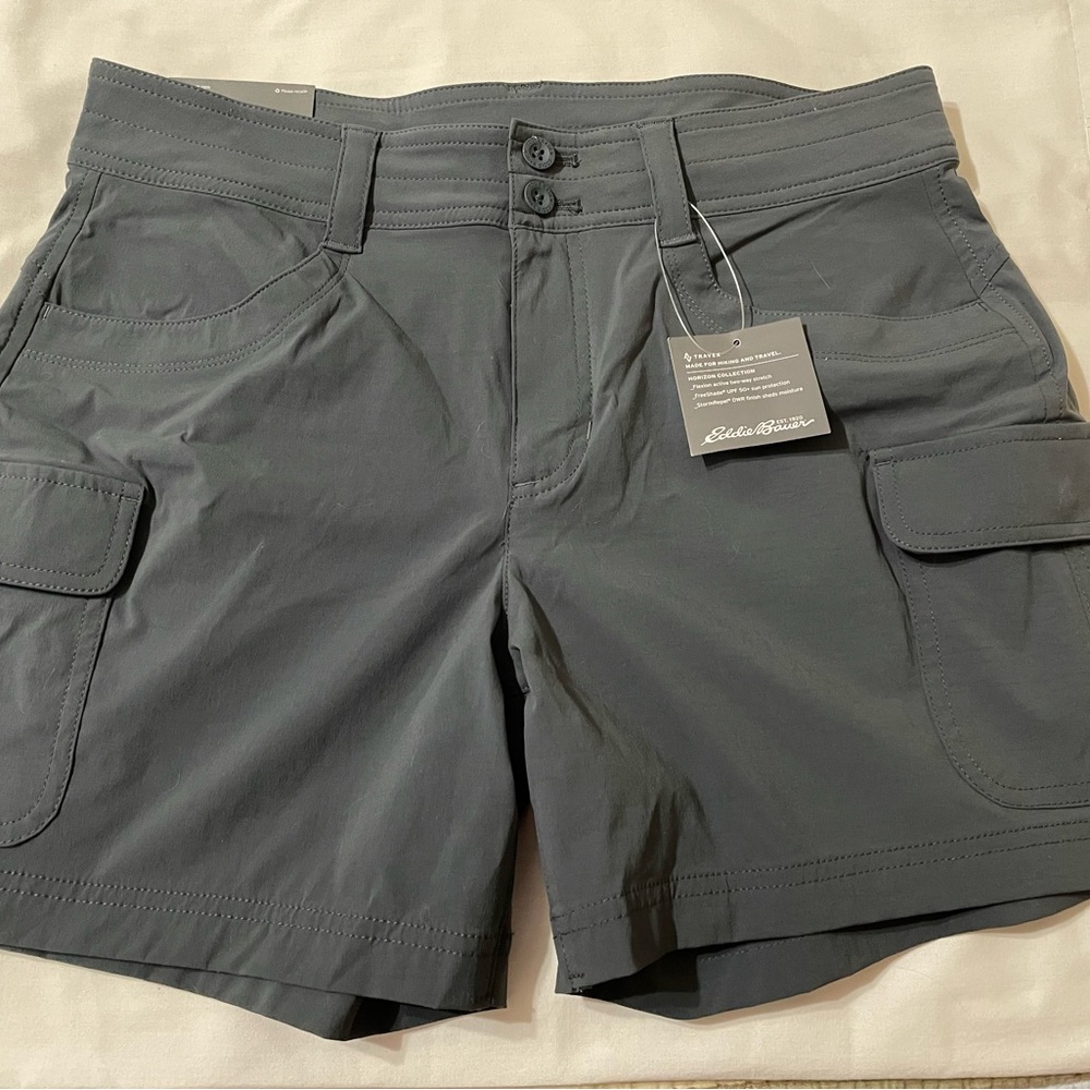 Eddie Bauer Travex Sightscape Horizon Shorts Slightly Curvy Storm New 8 Regular